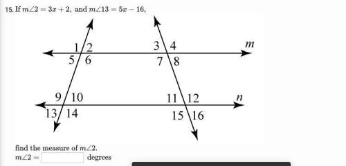 Ineed asap find the measurement of angle 2