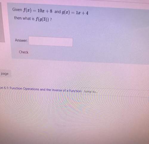 Given f(x) = 10x + 8 and g(3) = 12 + 4 then what is f(g(3)) ?