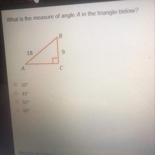 What is the measure of angle a in the triangle below?