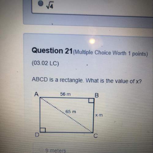 Abcd is a rectangle. what is the value of x?