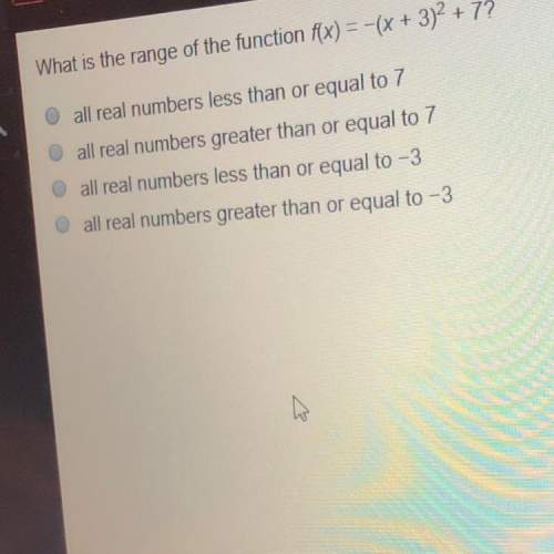 What is the range of the function f(x)=-(x+3)^2+7