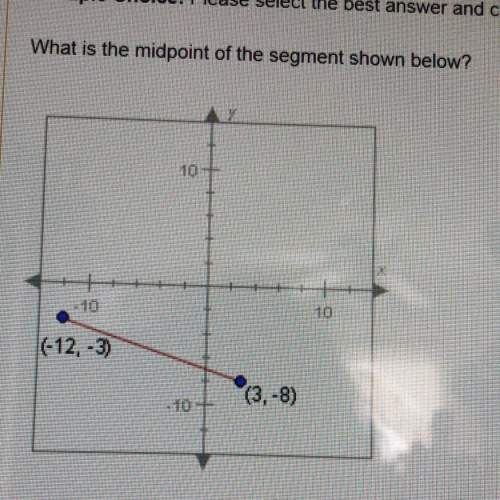 What is the midpoint if the segment shown below?