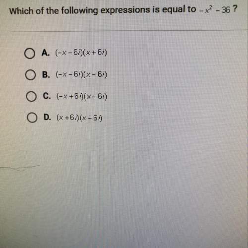 Which of the following expressions is equal to  - x^2-36 ?