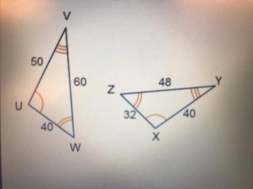 Which statement best describes triangles uvw and xyz?  a. they are similar and congruent