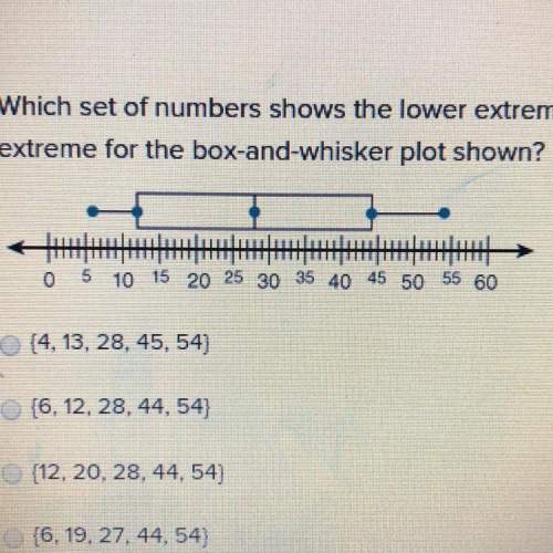 Which set of numbers shows the lower extreme, the lower quartile, the median, the upper quartile, an