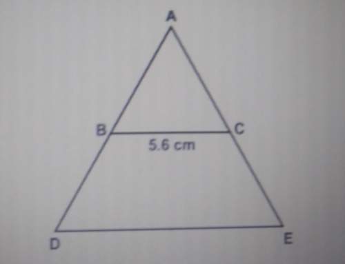 In the triangle, bc is the length of the mid-segment. find the length of de.