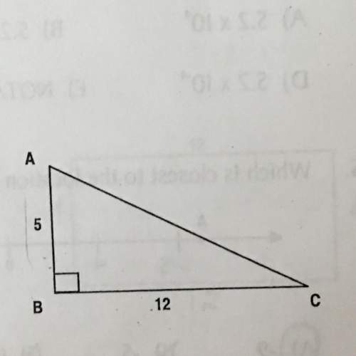 In the right triangle abc shown to the right, what is the length of ac?  a) 10 b)