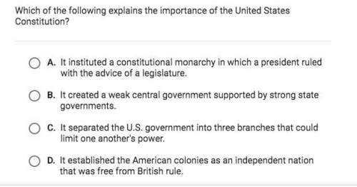 Which of the following explains the importance of the us constitution ?