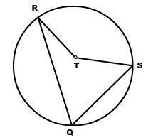 In the figure below, if angle t measures 130 degrees, what is the measure of angle q?
