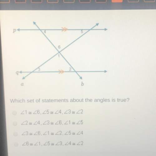 Which set of statements about the angles is true?