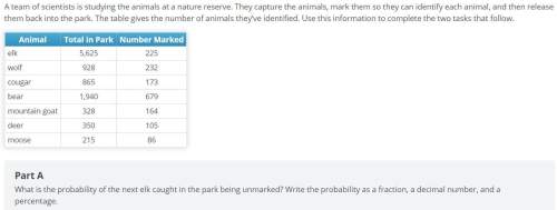 What is the probability of the next elk caught in the park being unmarked? write the probability as