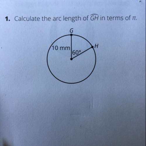 Calculate the arc length of gh in terms of pi.