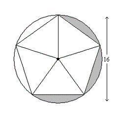Find the area of the shaded region. round answers to the nearest tenth. assume all inscribed polygon