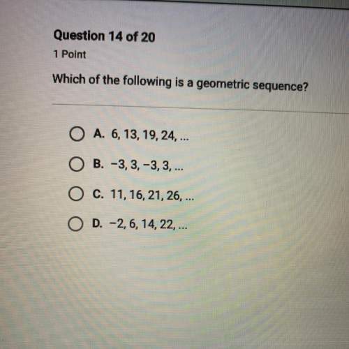 Which of the following is a geometric sequence? !