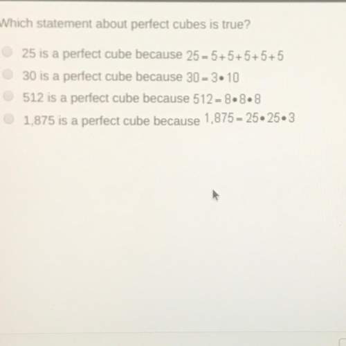 Which statement about perfect cubes is true?