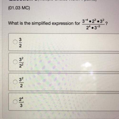 What is the simplified expression for for 3^-4 x 2^3 x 3^2/2^4 x 3^-3?