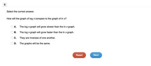 Worth 10 ! need asap  how will the graph of log x compare to the graph of ln x?