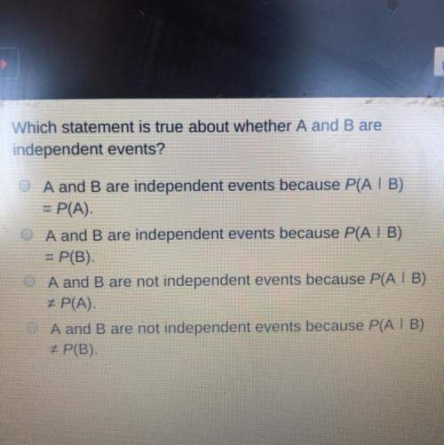 Which statement is true about wether a and h are independent events?  a and b are indepe