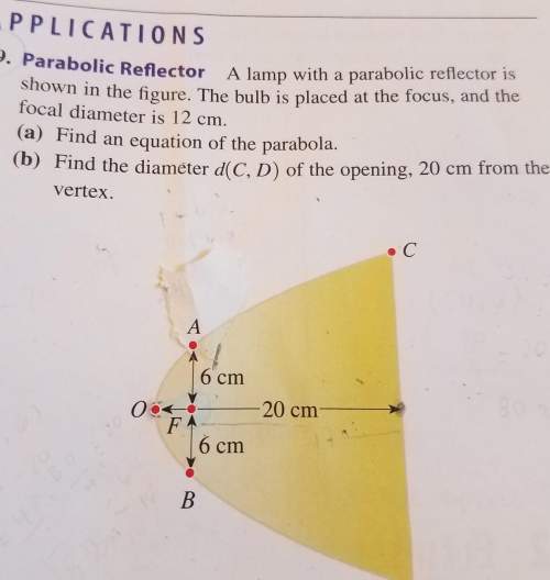 59. parabolic reflector a lamp with a parabolic reflector is shown in the figure. the bu