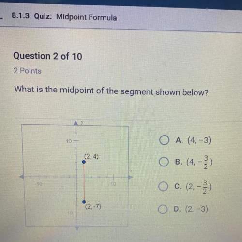 What is the midpoint of the segment shown below?