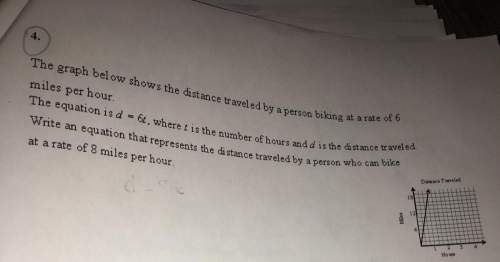 Write and equation that represents the distance traveled by a person who can bike at a rate of 8 mil