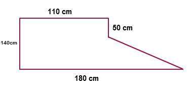 Plz 25 points find the area of each figure to the nearest tenth. a 140cm 110cm 180cm 50cm