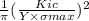 \frac{1}{\pi } (\frac{Kic}{Y\times \sigma max})^2