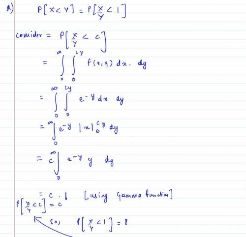 Let X and Y be independent random variables such that X is uniformly distributed over (0, 1) and Y i