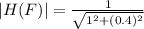 |H(F)|= \frac{1}{\sqrt{1^2+(0.4)^2}}
