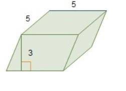 An oblique prism has a square base and height of 3 centimeters.  What is the volume of the prism?