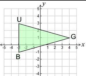 Given ΔBUG as shown with B(-3,-1), U(-3,3) and G(4,1). Find the area of triangle BUG.