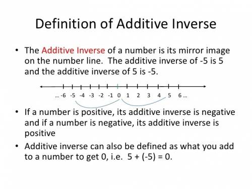 If -11 + n = -11 then n is the  a) additive inverse  b) additive identity c) multiplicative inverse 