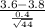 \frac{3.6-3.8}{\frac{0.4}{\sqrt{44} } }} }