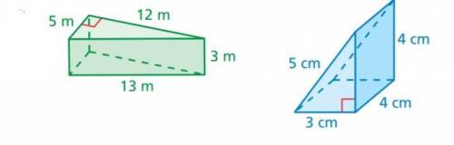Compare the dimensions of the prisms. How many times greater is the surface area of the green prism