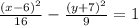 \frac{(x-6)^{2} }{16} -\frac{(y+7)^{2} }{9} =1