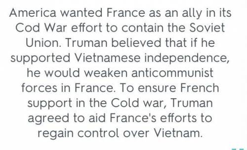 Why was supporting the French in indochina problematic for president truman?