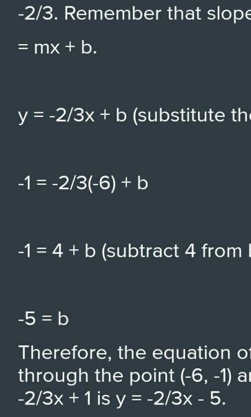I NEED THE ANSWER ASAP  write a linear equation with the given information passing through point (-6