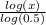 \frac{log (x)}{log(0.5)}