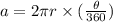 a=2\pi r\times (\frac{\theta}{360})