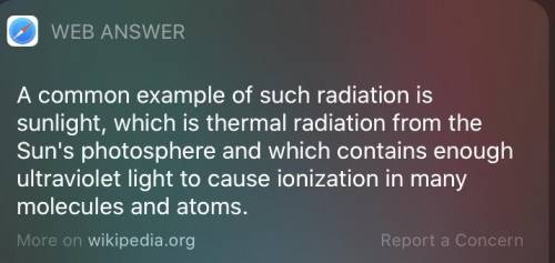Which is an example of radiation?