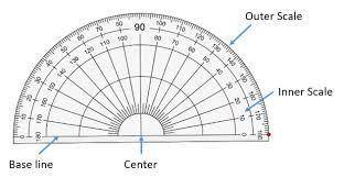 Use the protractor to measure this angle