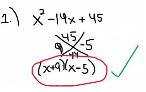 Factor completely  x^2-14x+45 n^2+4n-32