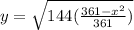 y=\sqrt{144(\frac{361-x^{2}}{361})}