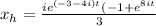 x_{h} = \frac{ie^{(-3-4i)t}(-1+e^{8it}  }{3}