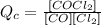 Q_{c}=\frac{[COCl_{2}]}{[CO][Cl_{2}]}