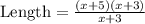 \text{Length}=\frac{(x+5)(x+3)}{x+3}