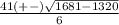 \frac{41(+-)\sqrt{1681-1320} }{6}