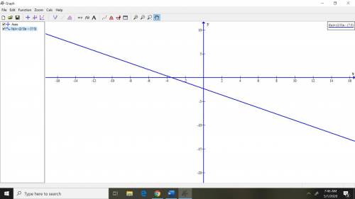 Set up a table of values and then graph the line from its parametric form. x=-3t +4 y= 2t-5