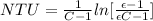 NTU = \frac{1}{C-1} ln [\frac{\epsilon - 1}{\epsilon C -1} ]