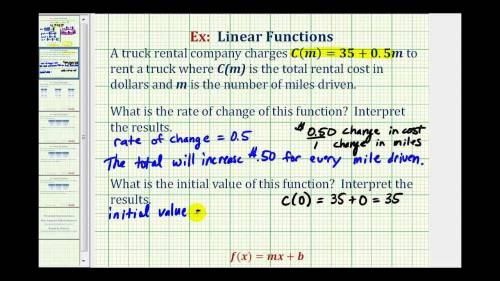 2. Name two ways of finding the rate of change of a linear function